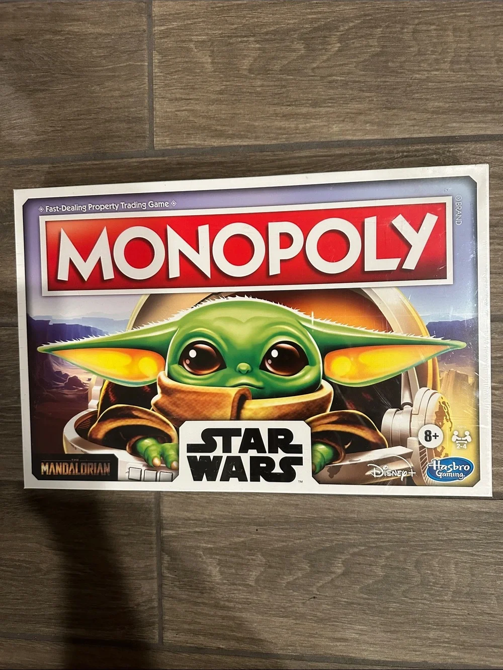 Monopoly Star Wars the Mandelorian edition. Ages 8+, 2-4 players